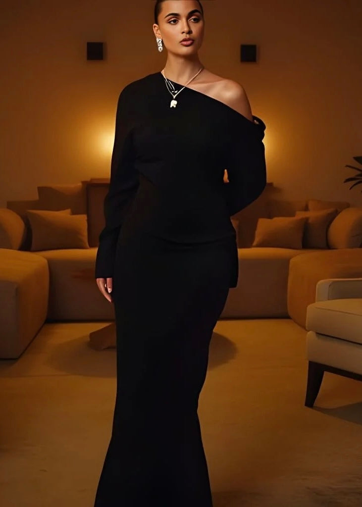 Luxury Drop Shoulder Sweater Dress