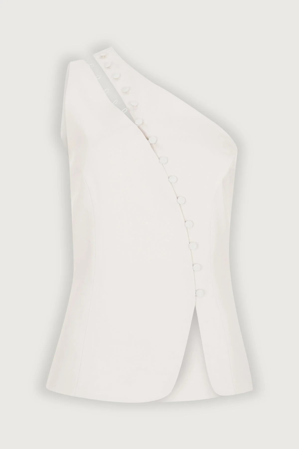 Elysian Asymmetrical Off-Shoulder Vest – Effortless Elegance