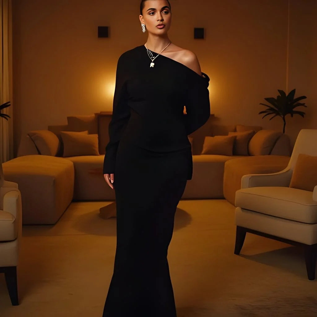 Luxury Drop Shoulder Sweater Dress