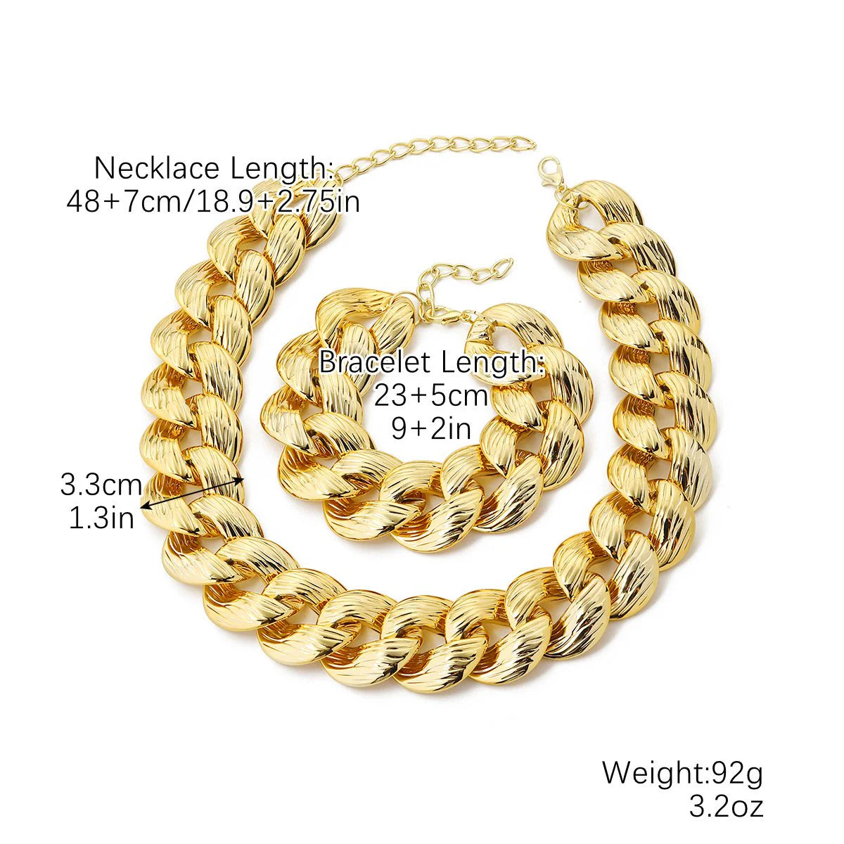 Bad B. Cuban Jewelry Set