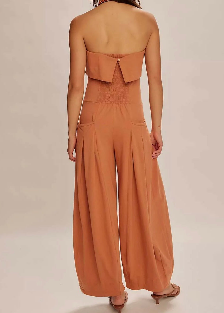 LunaFold Strapless Fold-Bust Jumpsuit