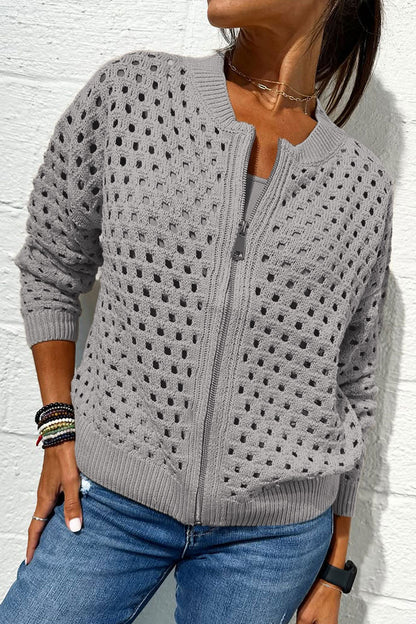 Valencia Signature Knit Zipper Jacket