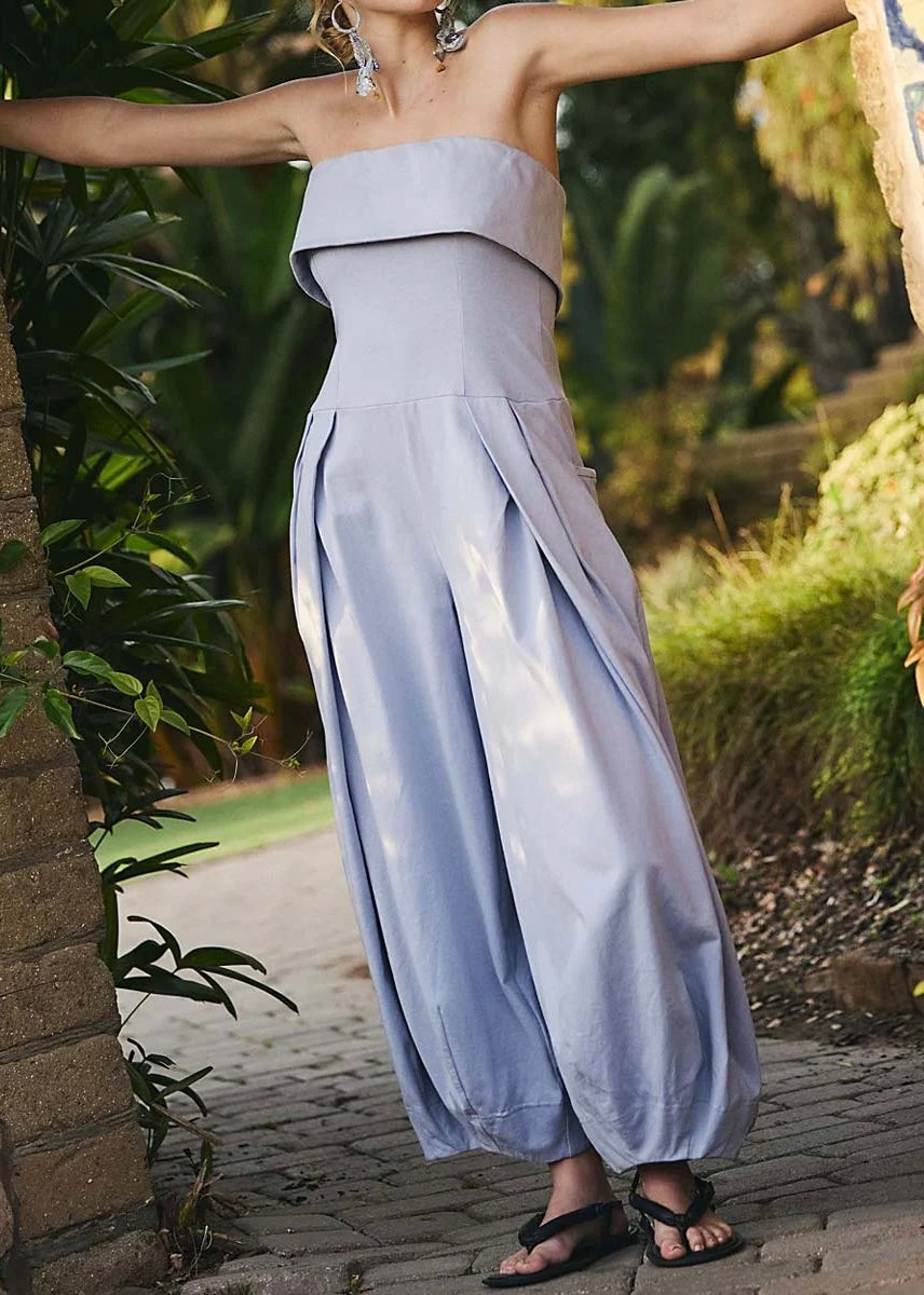 LunaFold Strapless Fold-Bust Jumpsuit