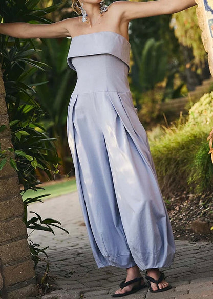 LunaFold Strapless Fold-Bust Jumpsuit