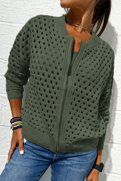 Valencia Signature Knit Zipper Jacket