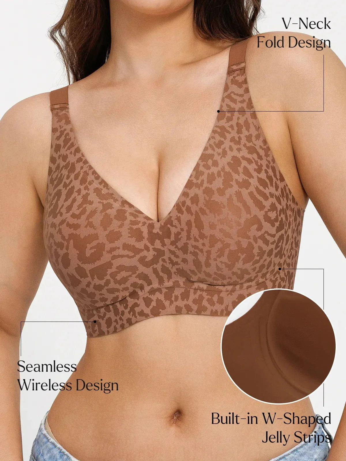 Seamless Elegance Leopard Bra