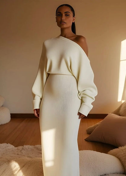 Luxury Drop Shoulder Sweater Dress