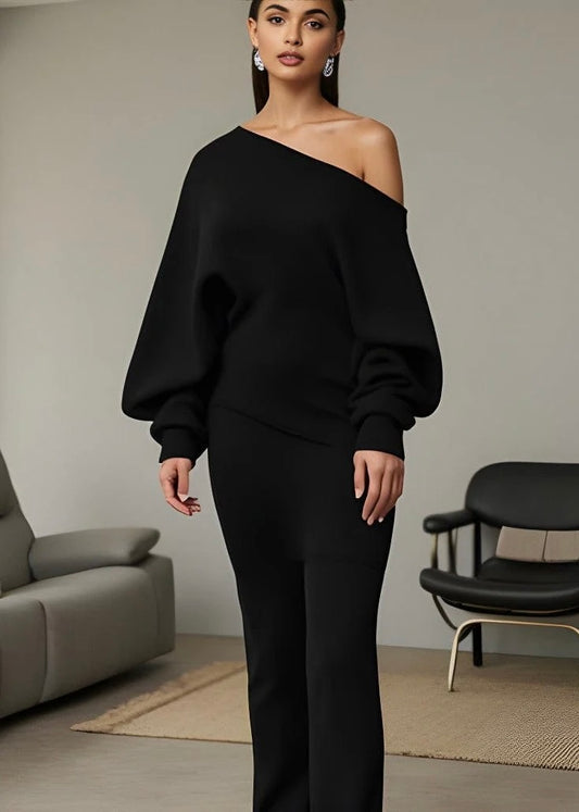 Luxury Drop Shoulder Sweater Dress