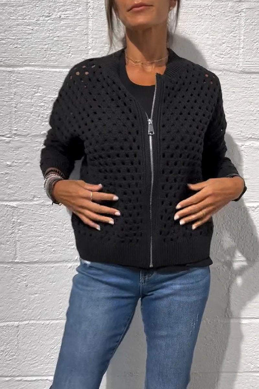 Valencia Signature Knit Zipper Jacket