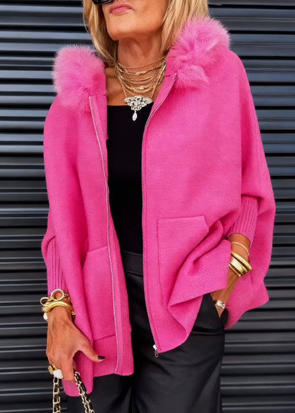 Aria Luxe Fur-Collar Tailored Jacket