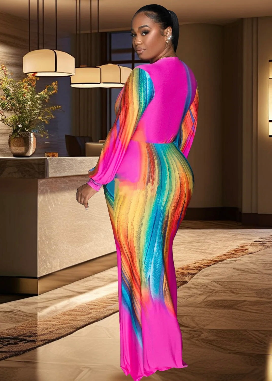 Vera Luxe Contour Maxi Dress