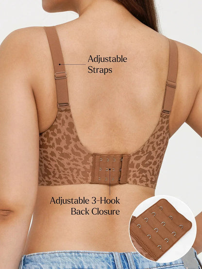 Seamless Elegance Leopard Bra