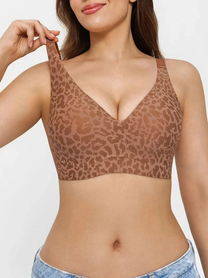 Seamless Elegance Leopard Bra